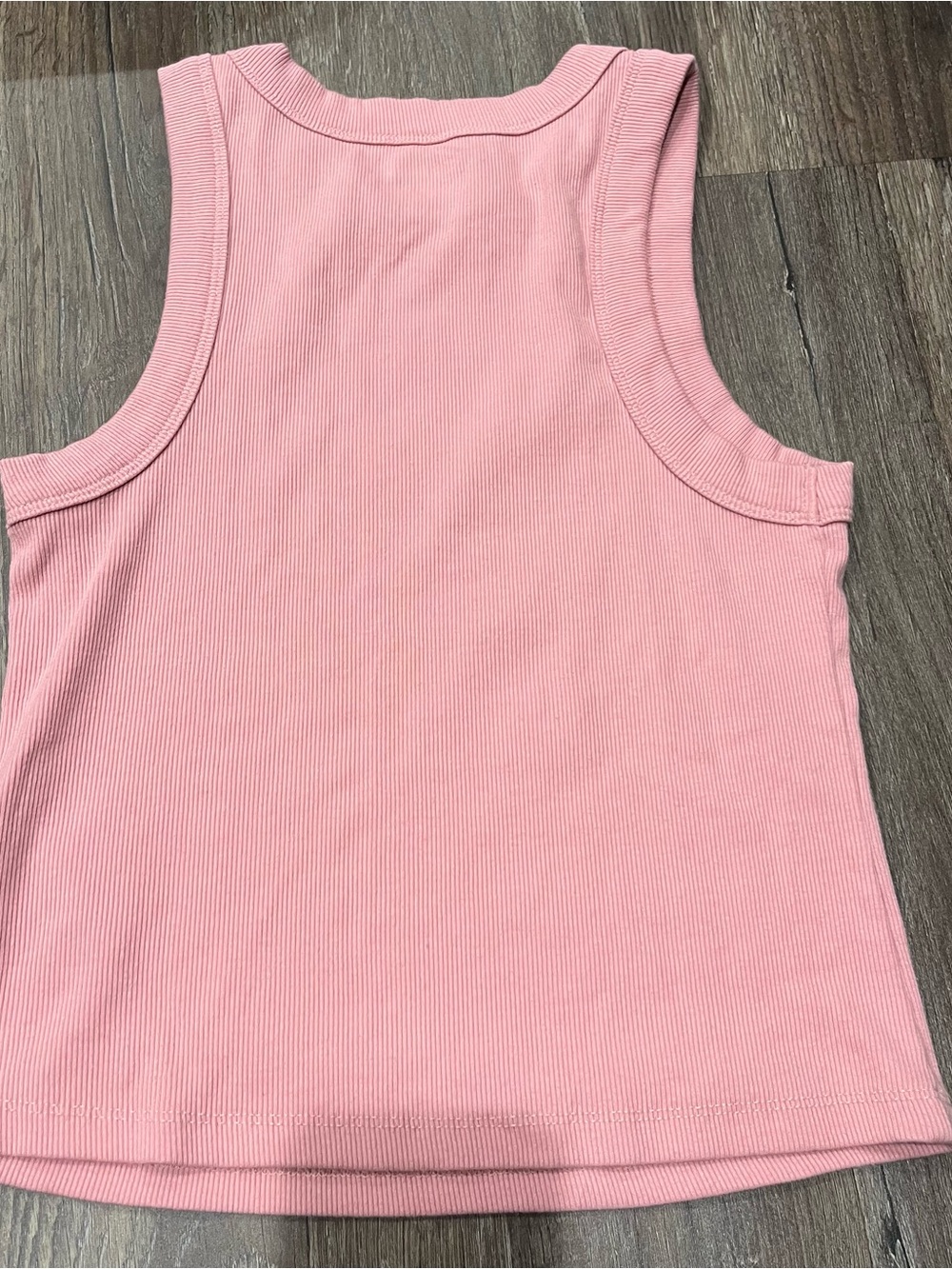 Pink Ribbed Tank Top - Picture 3 of 4